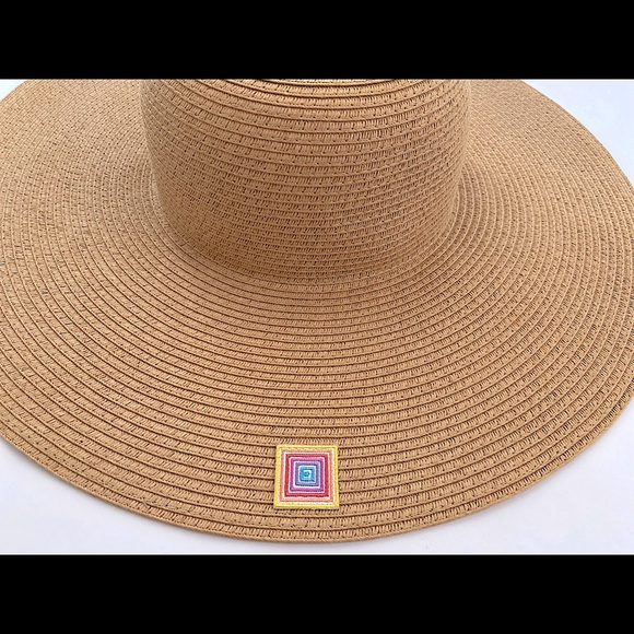 *RARE* Limited Edition LuLaRoe Summer Floppy Brimmed Straw Beach & Pool Sun Hat - Picture 3 of 4